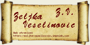 Željka Veselinović vizit kartica